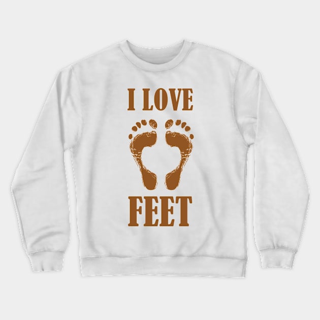 Feet Soles Footprints Funny Print Love Crewneck Sweatshirt by Mellowdellow